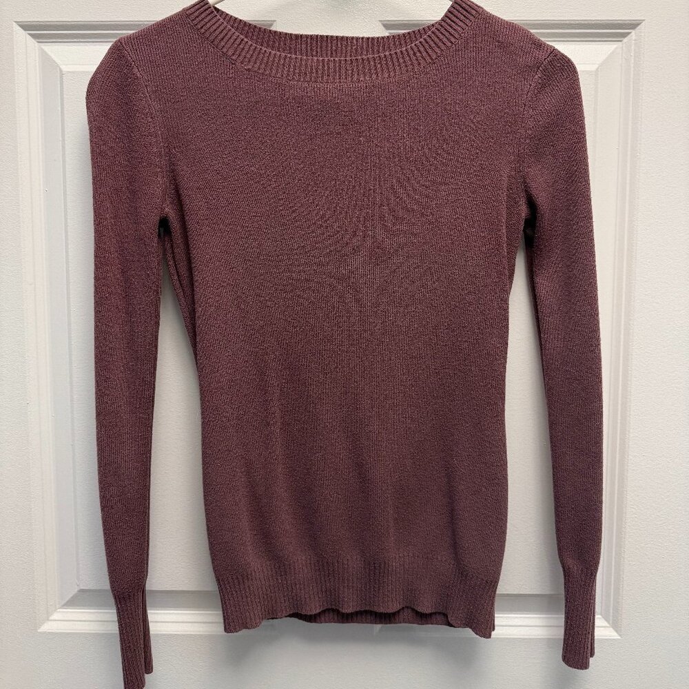 Express Crew Neck Sweater - Purple Size Small